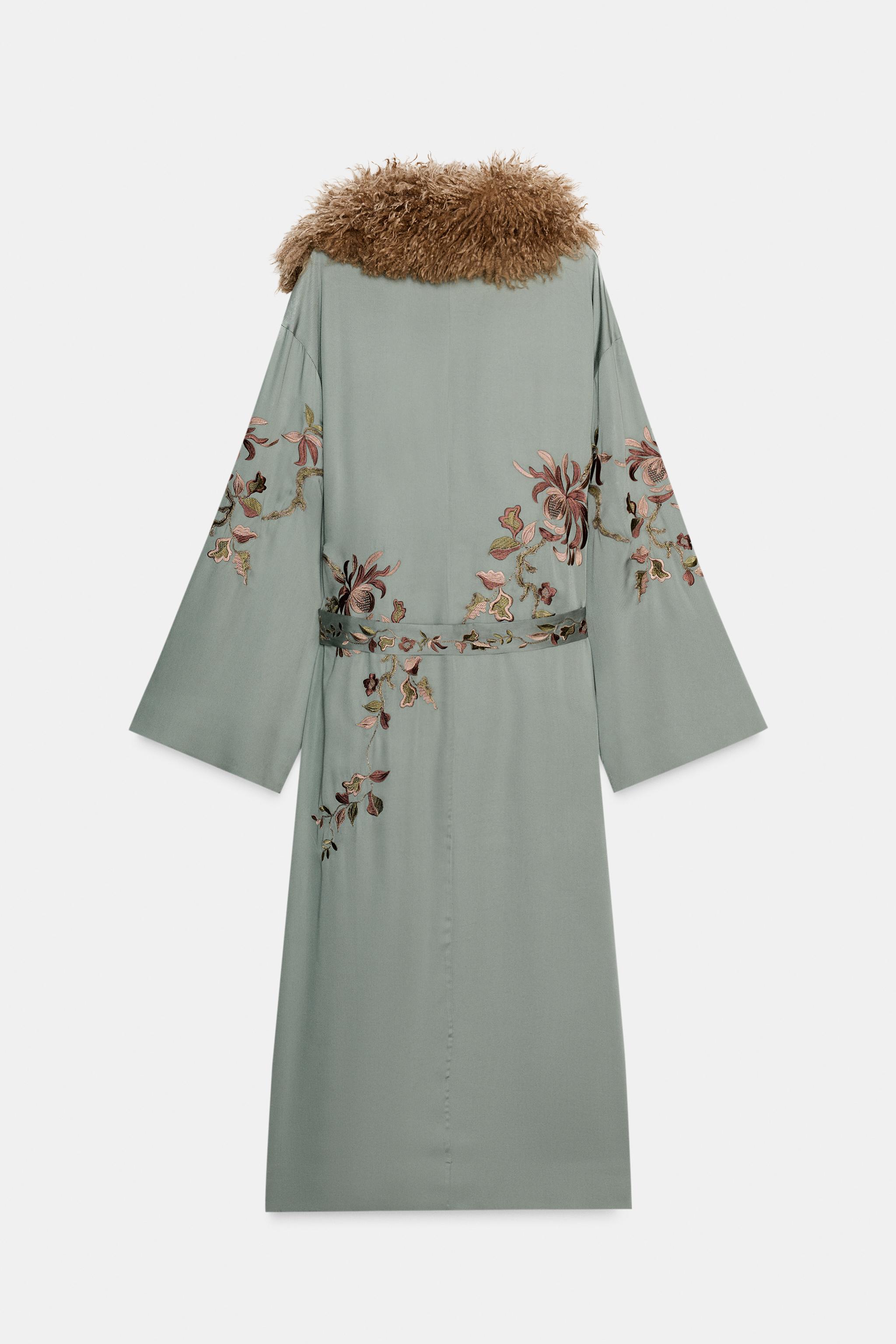 FAUX FUR COLLAR KIMONO ZW COLLECTION LIMITED EDITION